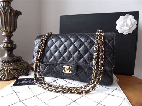 chanel classic flap bag medium black caviar gold hardware|The Always Timeless Chanel Classic Flap Bag .